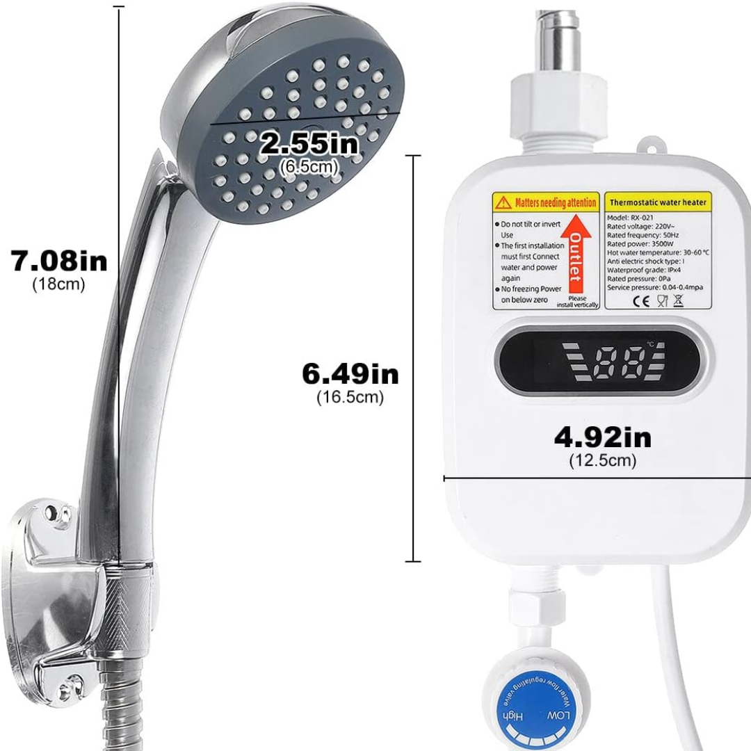 CALENTADOR ELÉCTRICO DE AGUA CON DUCHA