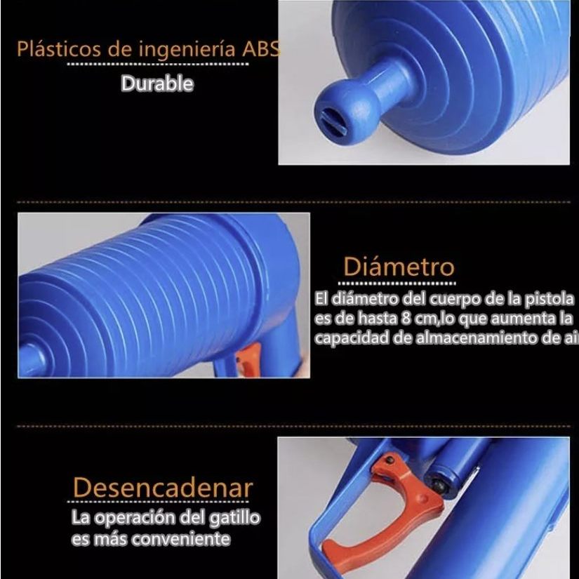 PISTOLA DESTAPA CAÑOS DE AIRE COMPRIMIDO
