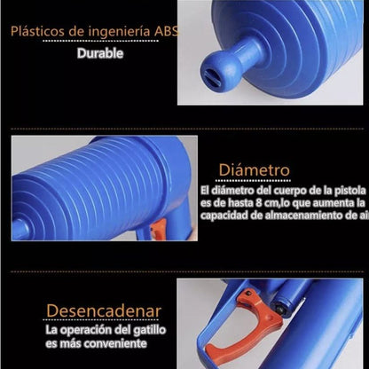 PISTOLA DESTAPA CAÑOS DE AIRE COMPRIMIDO