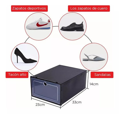 6 ORGANIZADORES DE ZAPATOS CON CAJONES APILABLES
