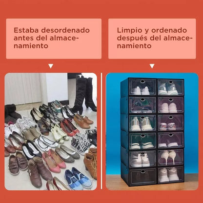 6 ORGANIZADORES DE ZAPATOS CON CAJONES APILABLES