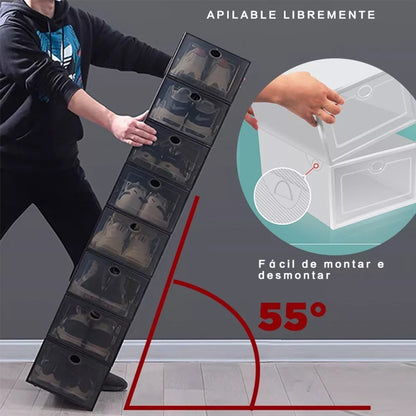 6 ORGANIZADORES DE ZAPATOS CON CAJONES APILABLES