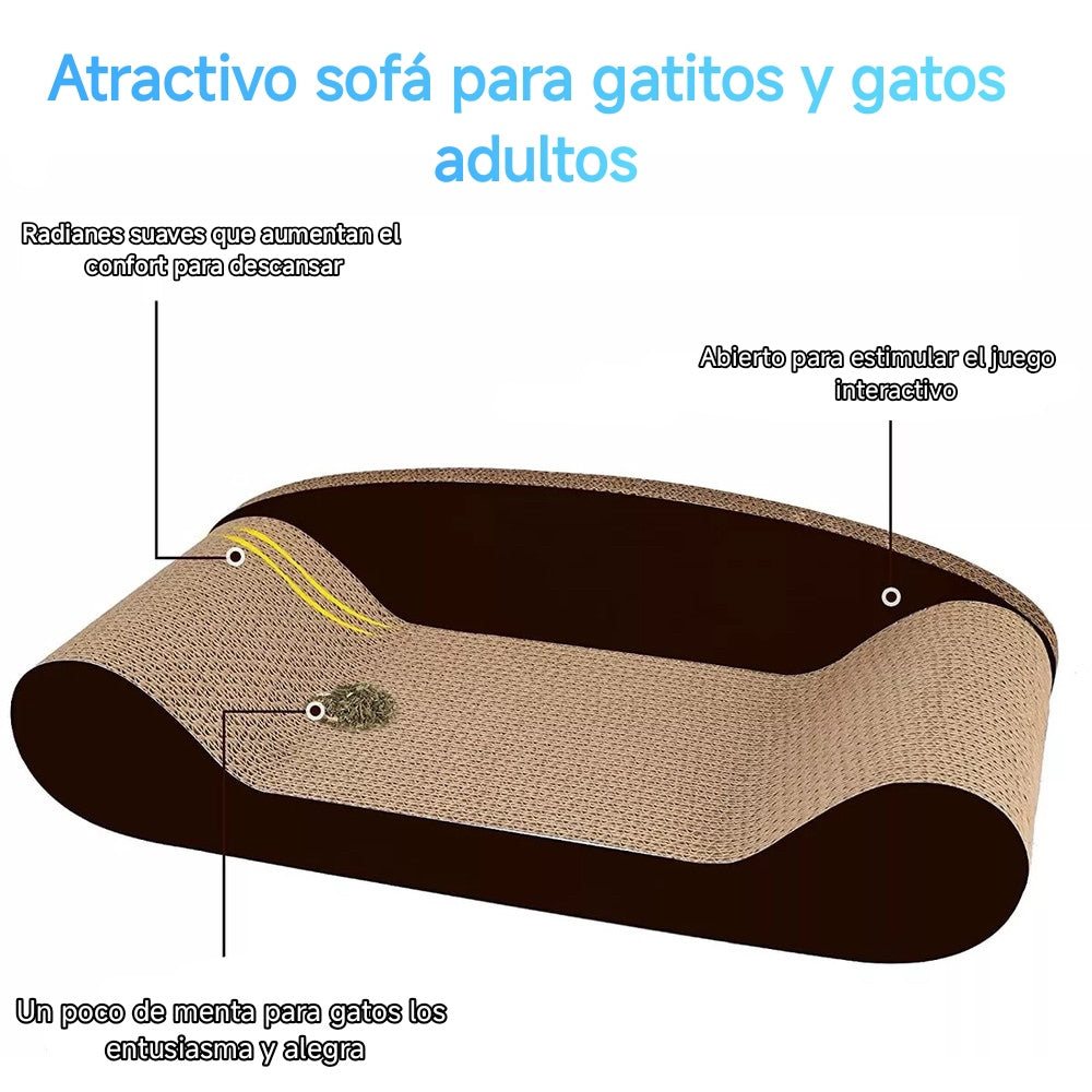 RASCADOR TIPO SOFA PARA GATOS CON CATNIP
